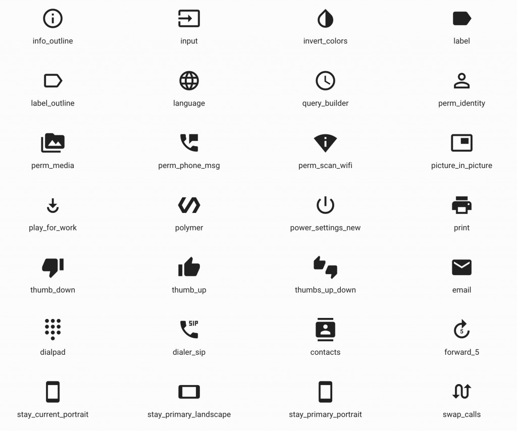 Selection of user icons