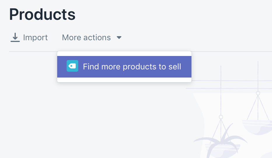 Shopify products