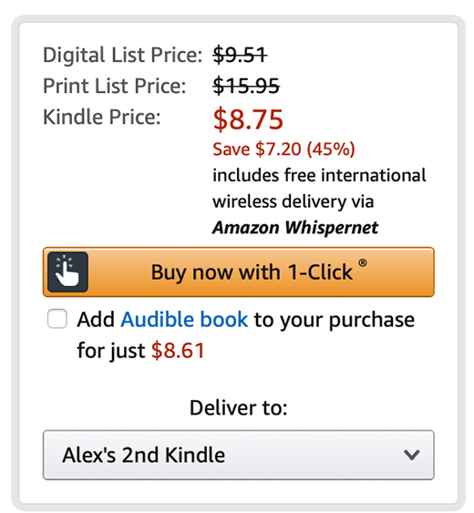 checkout process is arguably Amazon Kindle 1